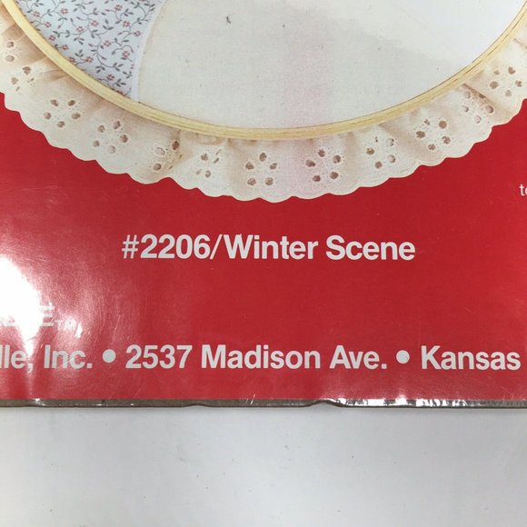 Calicos Vtg 1982 Applique Winter Scene 10 inch Framing Hoop Kit No 2206 NIP - Picture 4 of 8